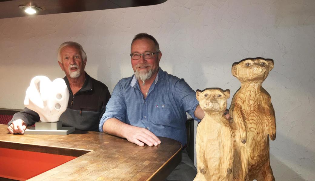 Heinz Zimmermann aus Balgach und Florian Kessler aus Marbachpräsentieren ihre Werke im Kulturraum. 